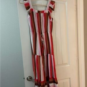 Striped Sleeveless Maxi Dress